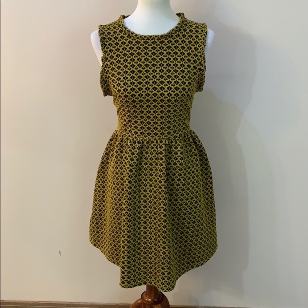 Mustard and yellow dress